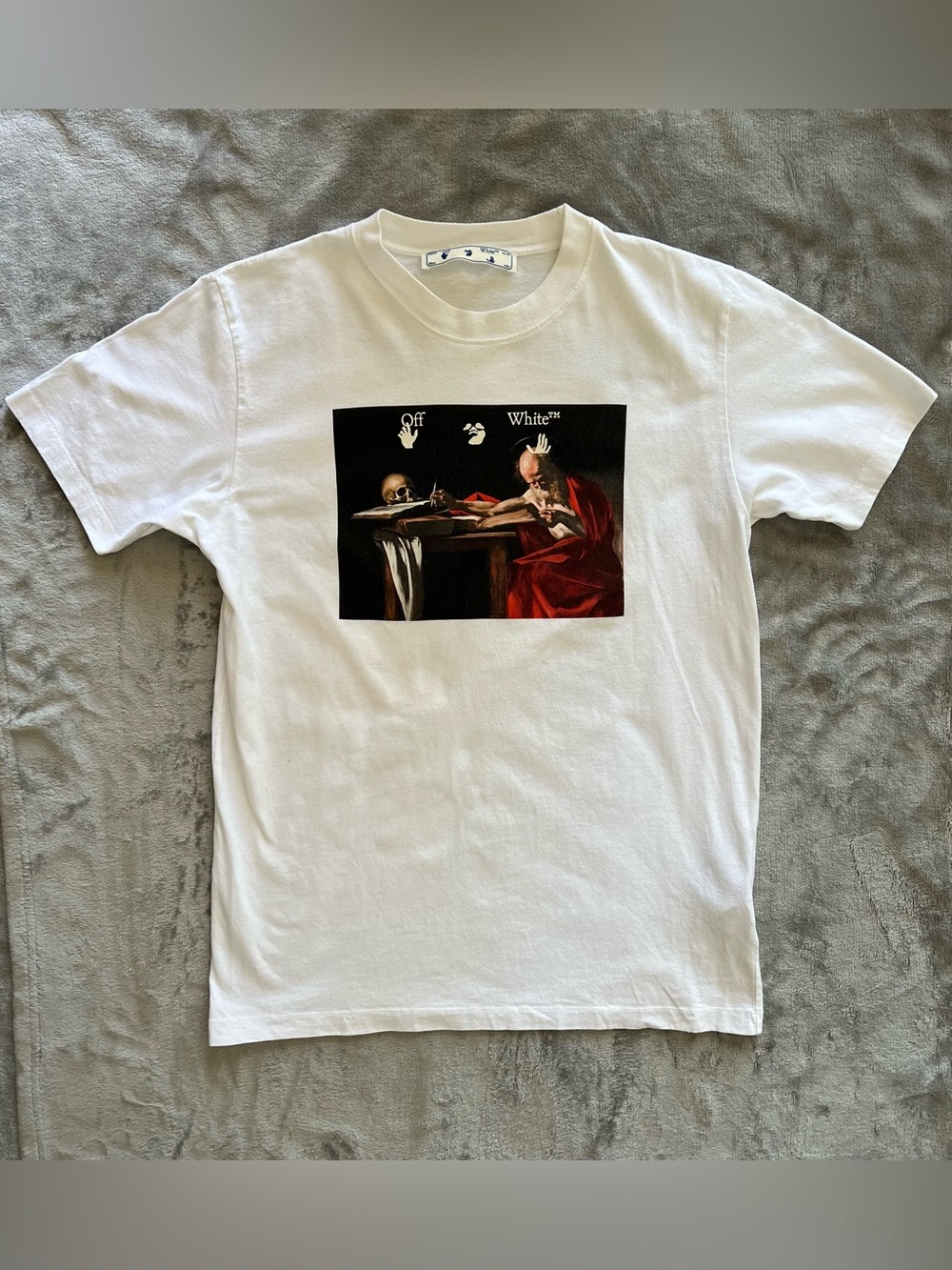 Off-White Caravaggio Arrows Graphic T-Shirt Size M Made in Portugal